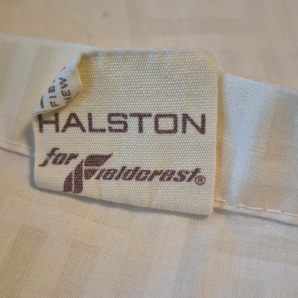 70s HALSTON Flat Sheet Vintage Fieldcrest 